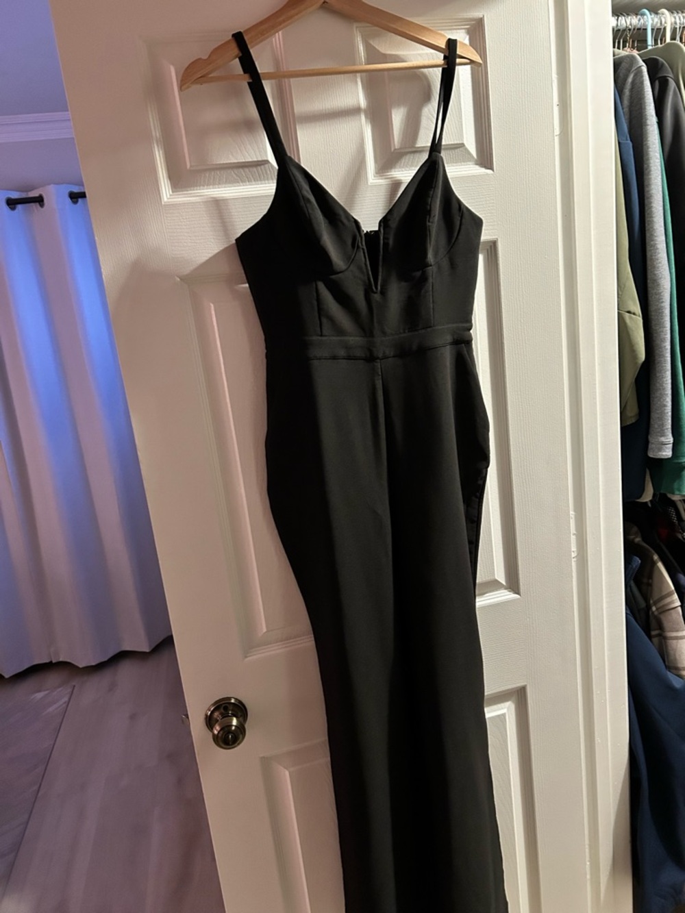 Lovers + Friends Black Strapless Jumpsuit